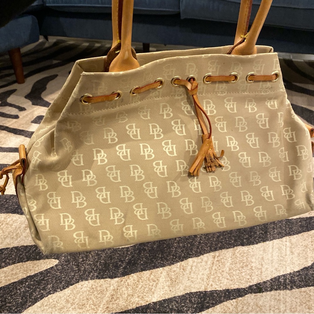 Bag, Dooney & Bourke Tan Canvas w/Leather